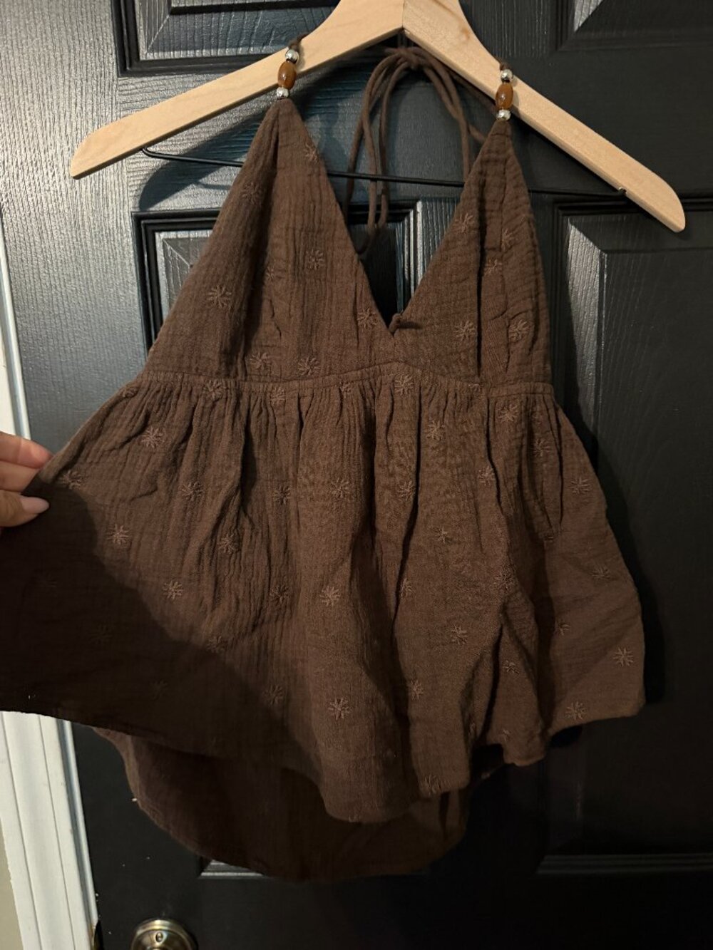 NWOT Wild Fable Halter Tank Crop Brown Medium
